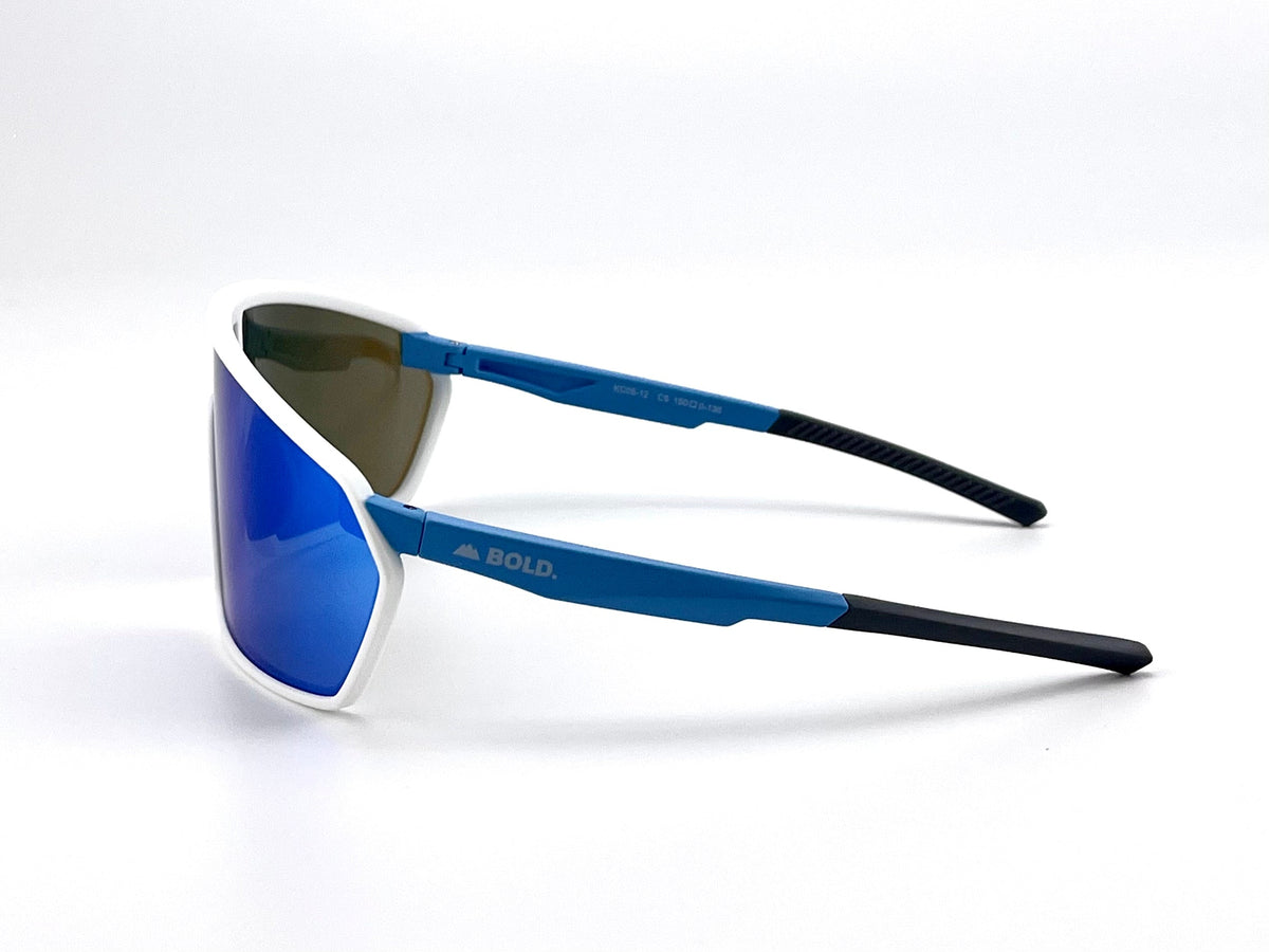 BOLD NSP low-profile sunglasses in blue, view 3