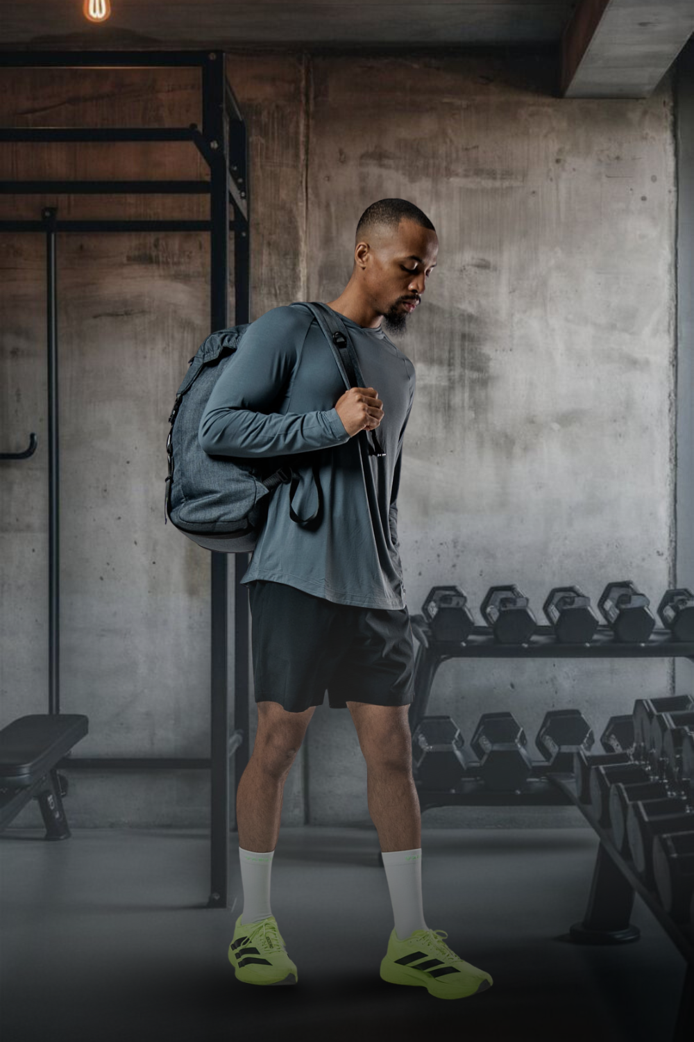 Varlo Men's Terra Recovery Element Hoodie Shirt in Ash Gray, view 5