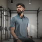 Varlo Men's Terra Recovery Polo in Ash Gray, view 4