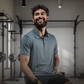 Varlo Men's Terra Recovery Polo in Ash Gray, view 9