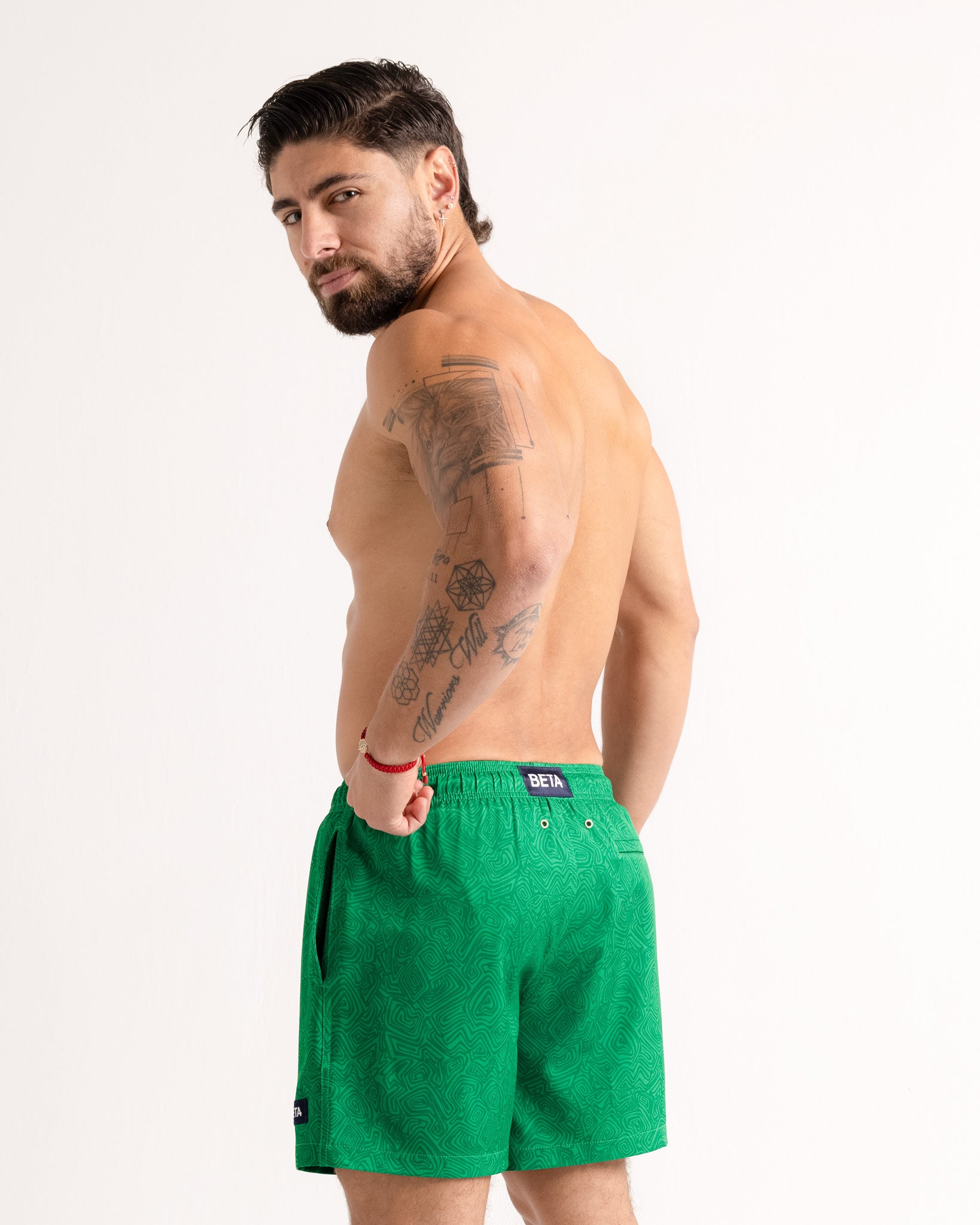 length:classic beta green hybrid short studio back