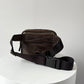 Full-Grain Crazy Horse Leather Waist Bag – Crossbody Travel Waist Pack