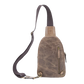 Crazy Horse Leather Sling Bag, Brown Small