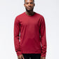 Black Crest Men's Rival Long Sleeve Training Tee in Deep Red