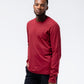 Black Crest Men's Rival Long Sleeve Training Tee in Deep Red, view 10