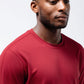Black Crest Men's Rival Long Sleeve Training Tee in Deep Red, view 5