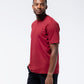 Black Crest Men's Rival Training Tee in Deep Red, view 3