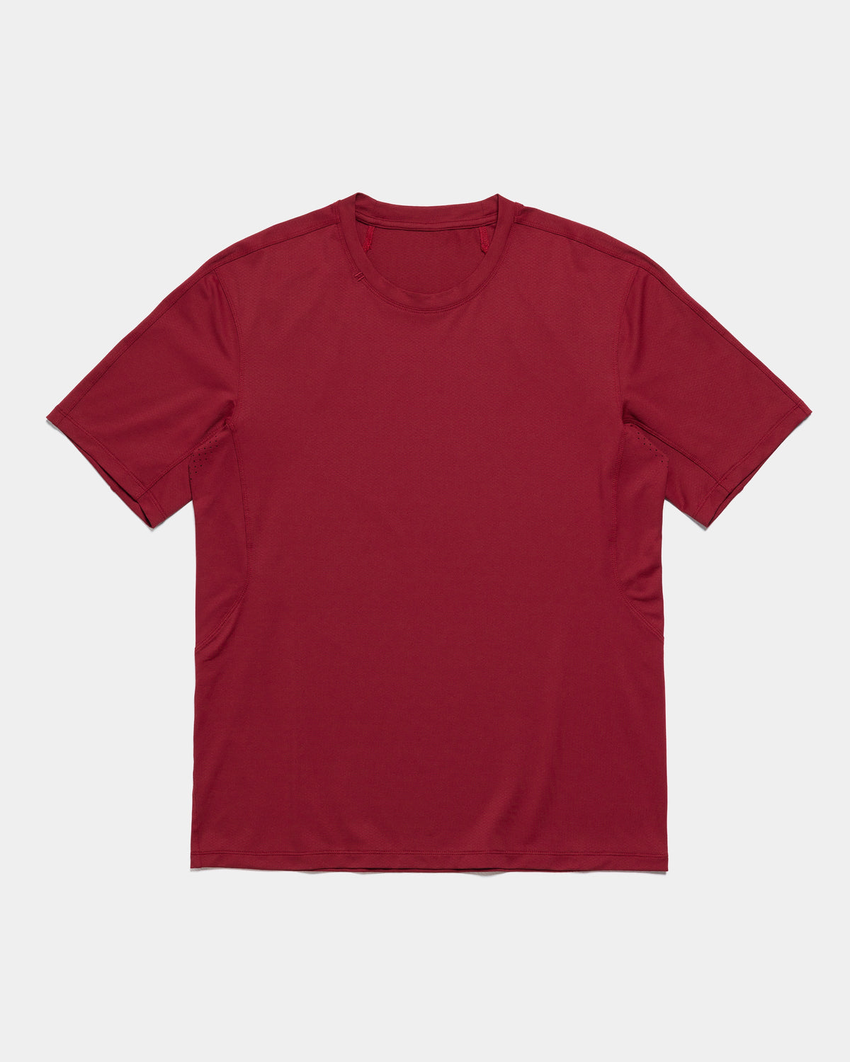 Black Crest Men's Rival Training Tee in Deep Red, view 2