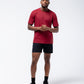 Black Crest Men's Rival Training Tee in Deep Red, view 9
