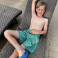 Boys Hybrid Swim & Play Shorts – Deco Maze - Key Lime