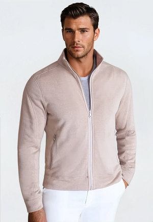 Buki Men's Breckenridge Full-Zip Sweatshirt in Camel