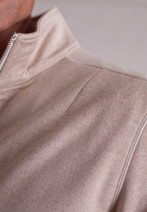 Buki Men's Breckenridge Full-Zip Sweatshirt in Camel, view 2
