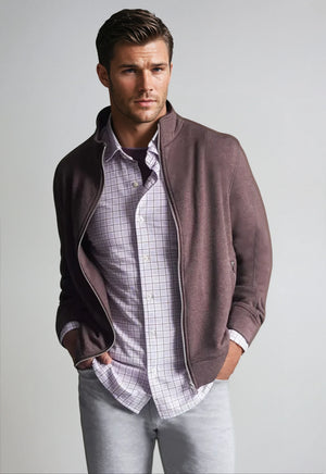 Buki Men's Breckenridge Full-Zip Sweatshirt in Espresso
