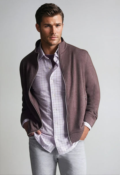 Buki Men's Breckenridge Full-Zip Sweatshirt in Espresso