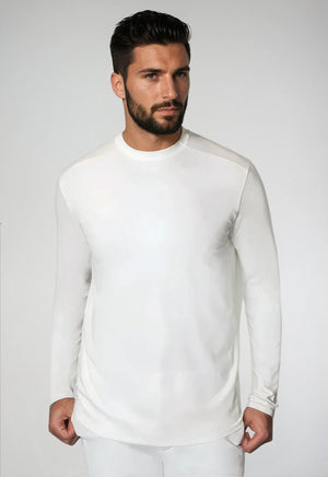 Buki CINQO men's long sleeve tech tee white, image 1 of 3