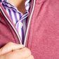 Buki Men's Voey Quarter Zip Sweatshirt in Wine, view 8