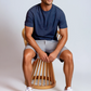 Buki CINQO men's tech tee blue night, image 3 of 7