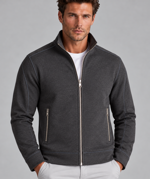 Men's Breckenridge Full-Zip Sweatshirt, Charcoal Grey