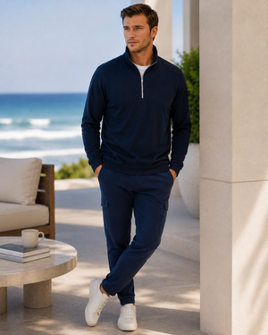 Buki CINQO travel half zip navy, image 2 of 4