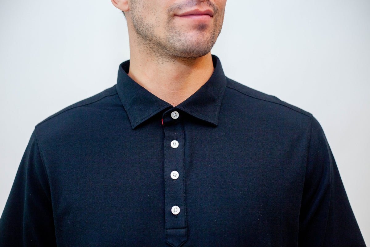 Buki CINQO men's tech polo black, image 5 of 5