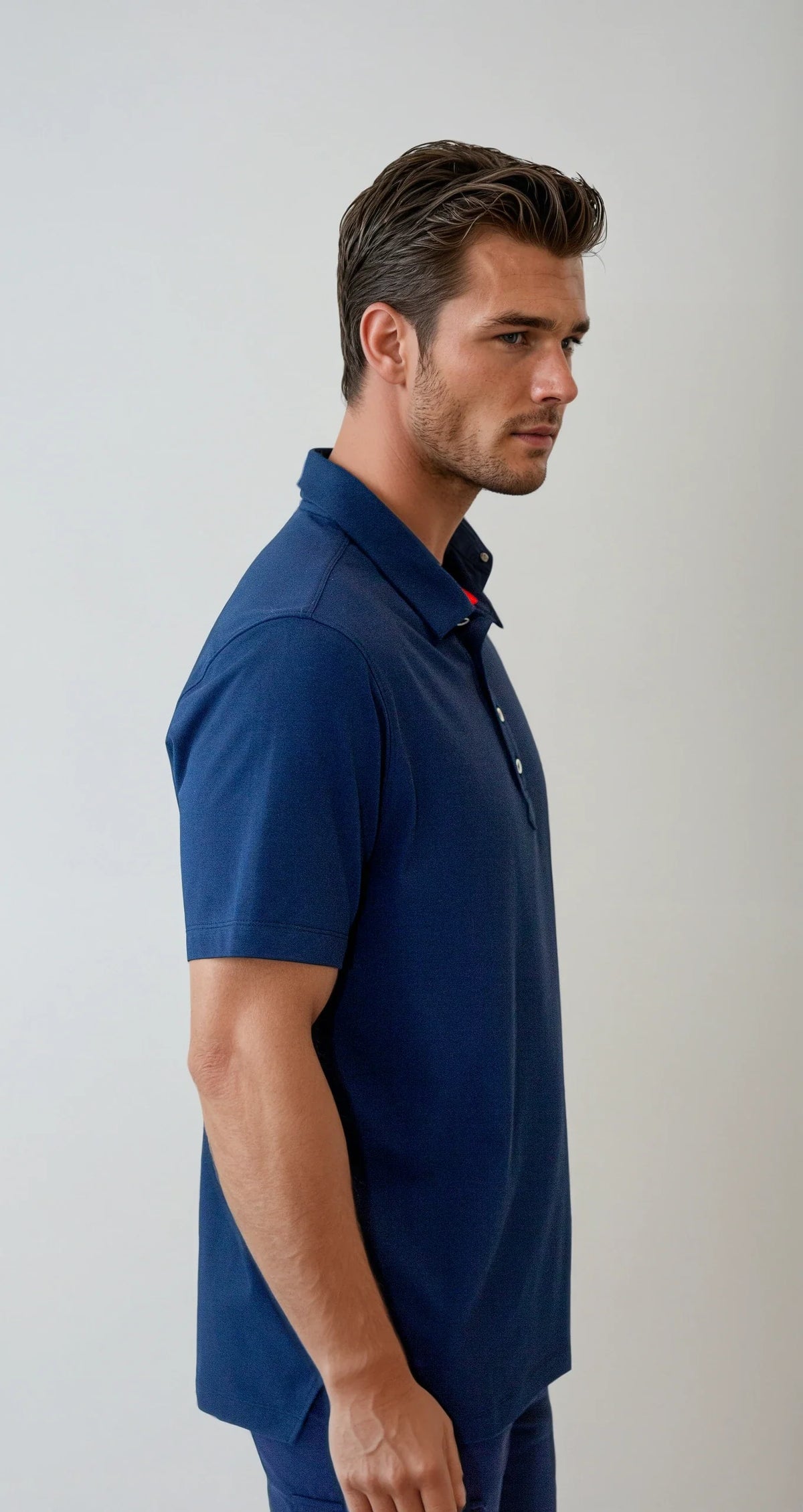 Buki CINQO men's tech polo navy, image 4 of 5