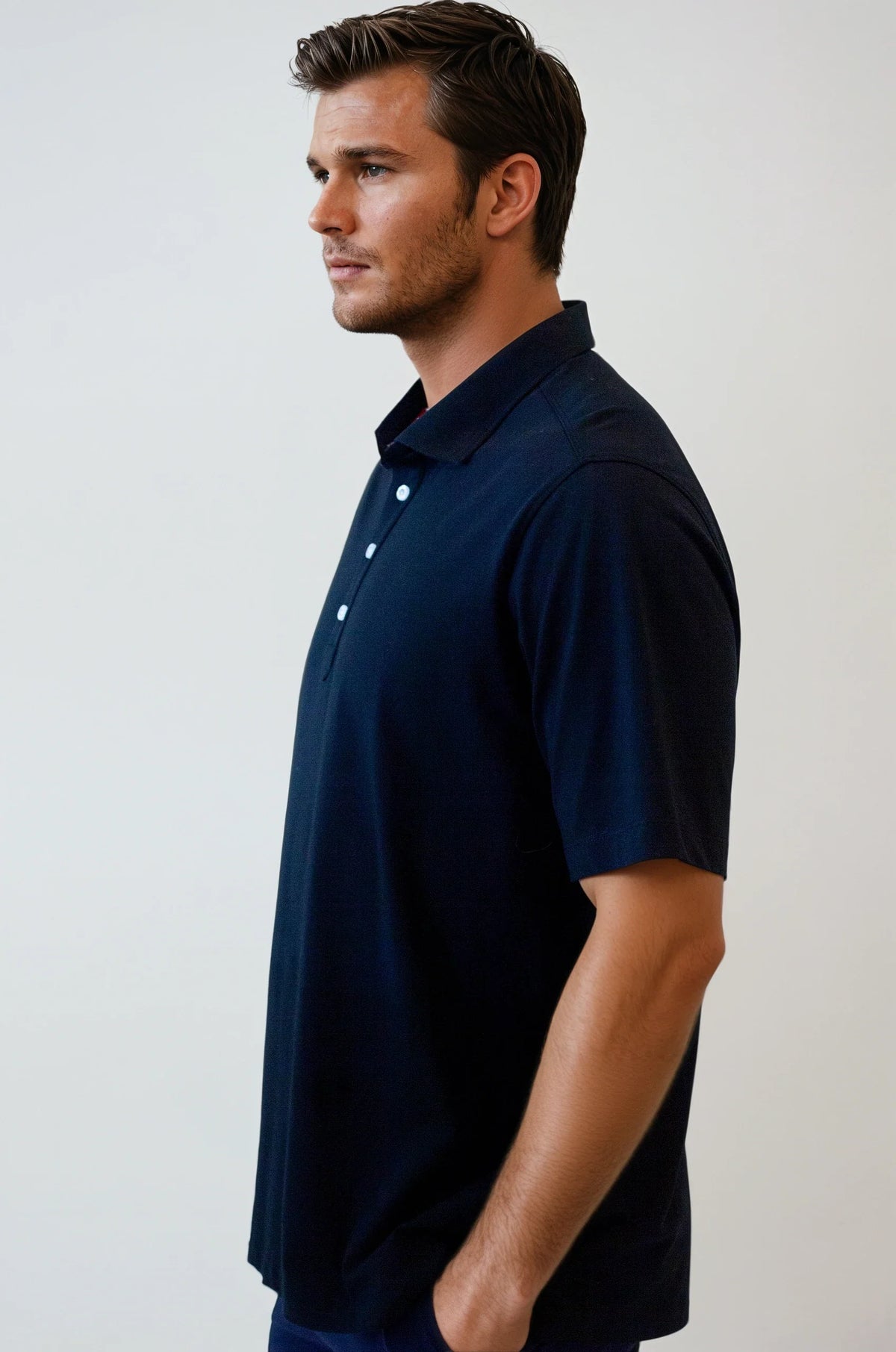 Buki CINQO men's tech polo black, image 3 of 5