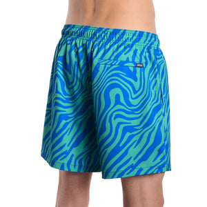 length:classic tropical swirl - ocean and palm studio back