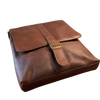 Cambridge Full-Grain Leather Compact Messenger Bag, Brown
