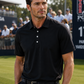 Buki CINQO men's tech polo black, image 2 of 5