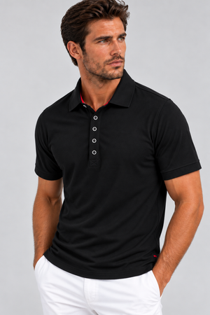 Buki CINQO Men's Tech Polo, Black