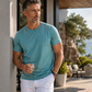Buki CINQO men's tech tee blue grey, image 2 of 6