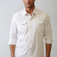 Buki CINQO Western Tech Shirt in White