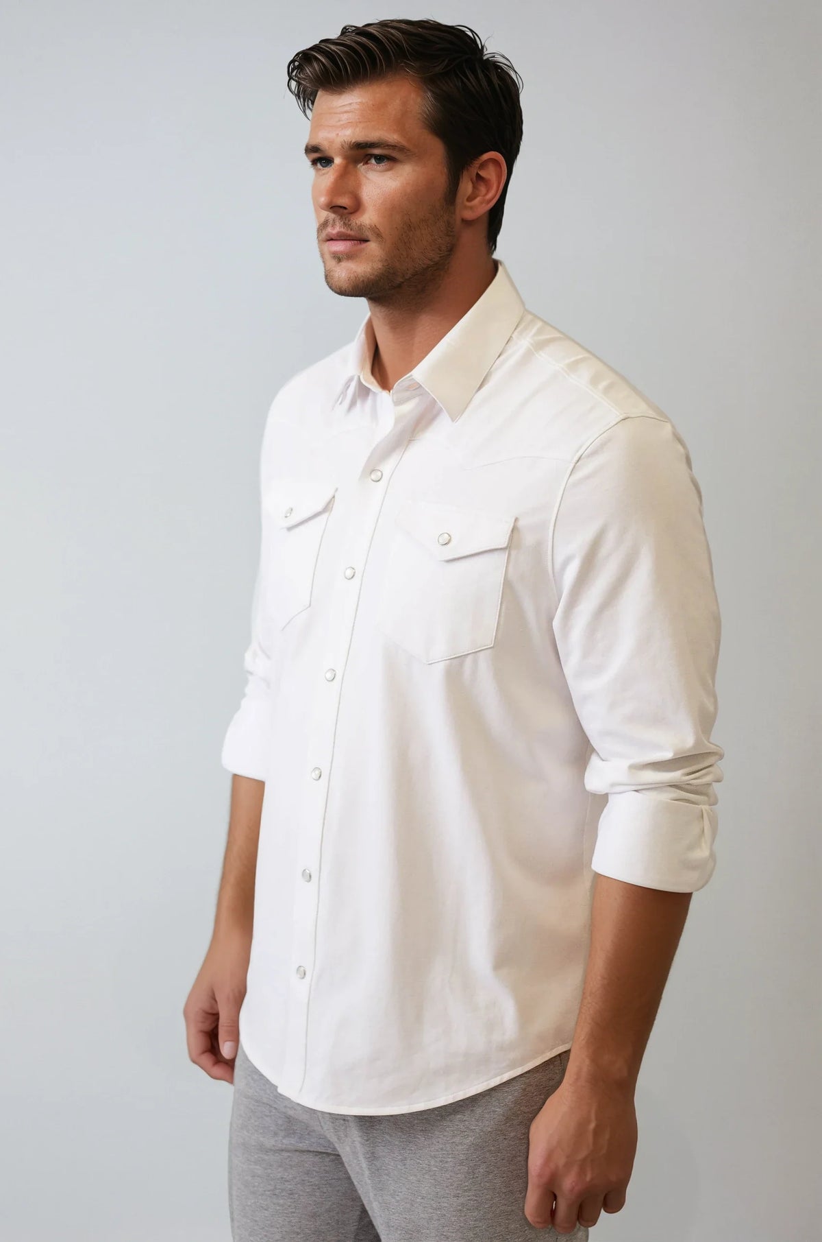 Buki CINQO Western Tech Shirt in White, view 6