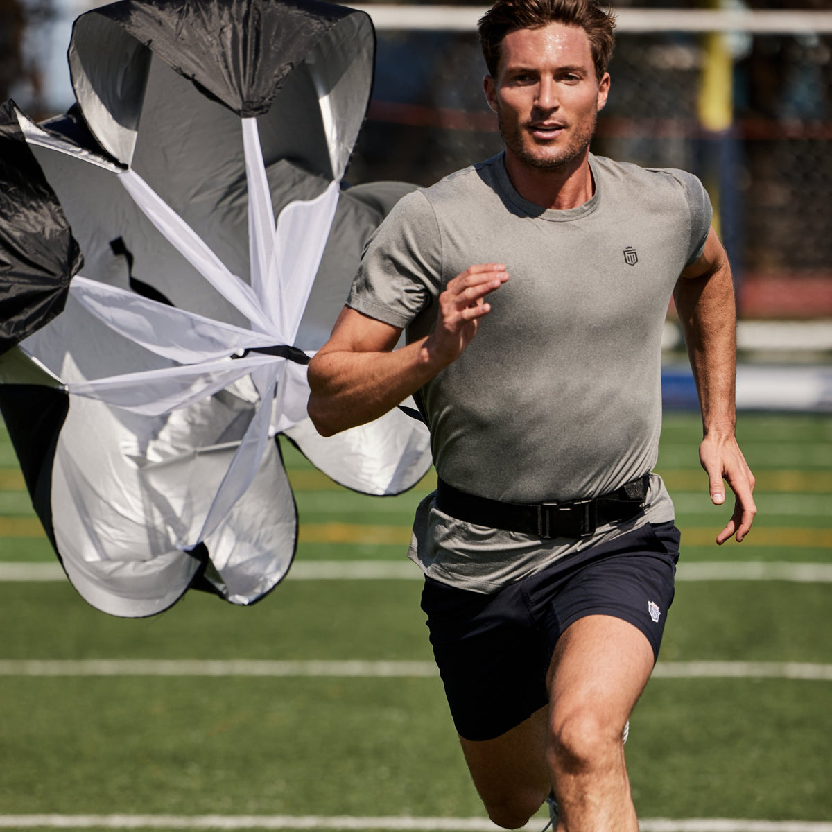Greatness Wins Core Tech Tee in Athletic Gray Heather, view 8