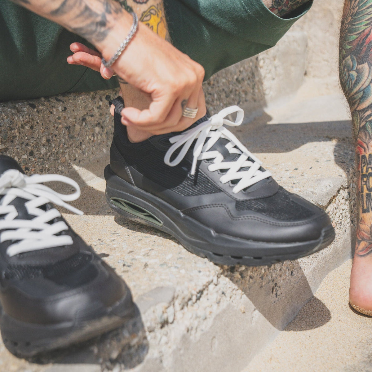 CDNCE Coastal Trainer All Black men's resort sneaker, image 1 of 6