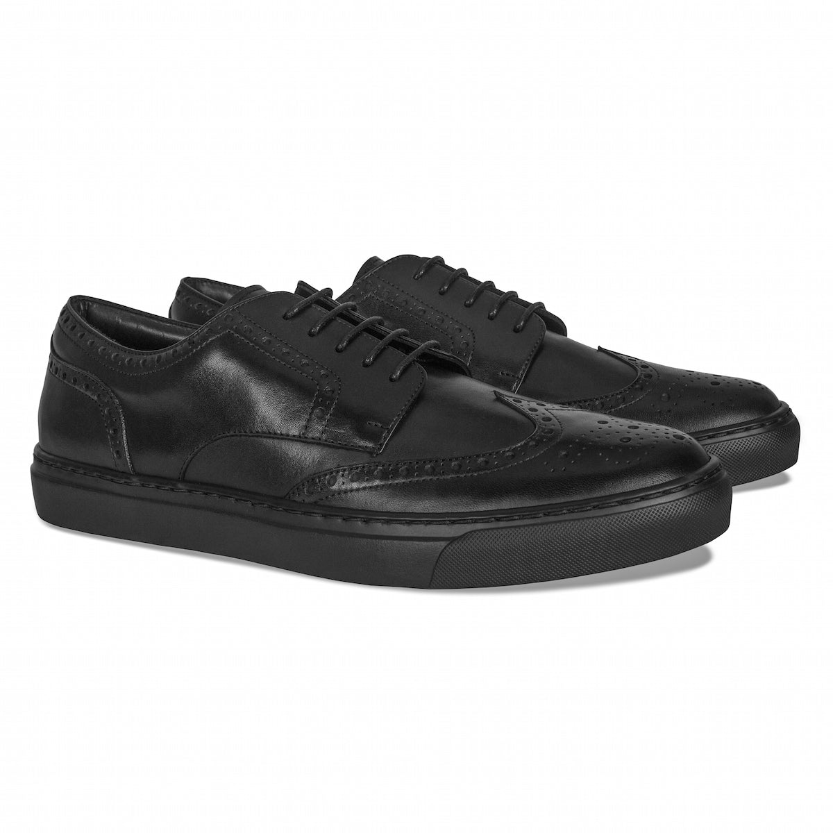 MOCALMO Men's Don Giovanni Wingtip Sneaker in Black, view 4