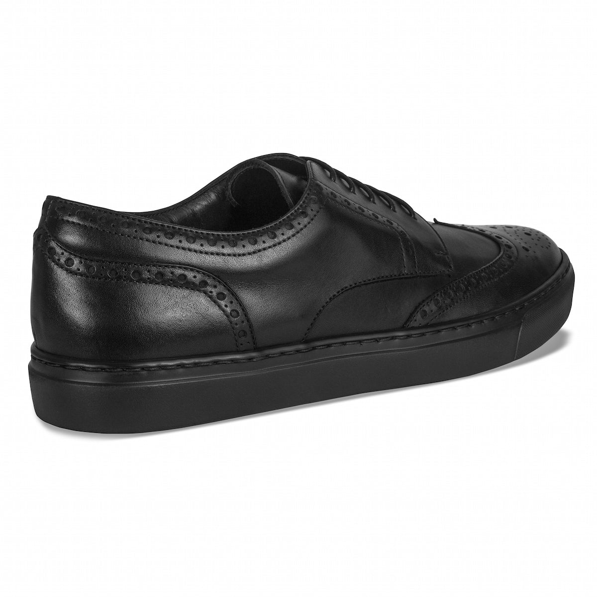 MOCALMO Men's Don Giovanni Wingtip Sneaker in Black, view 6