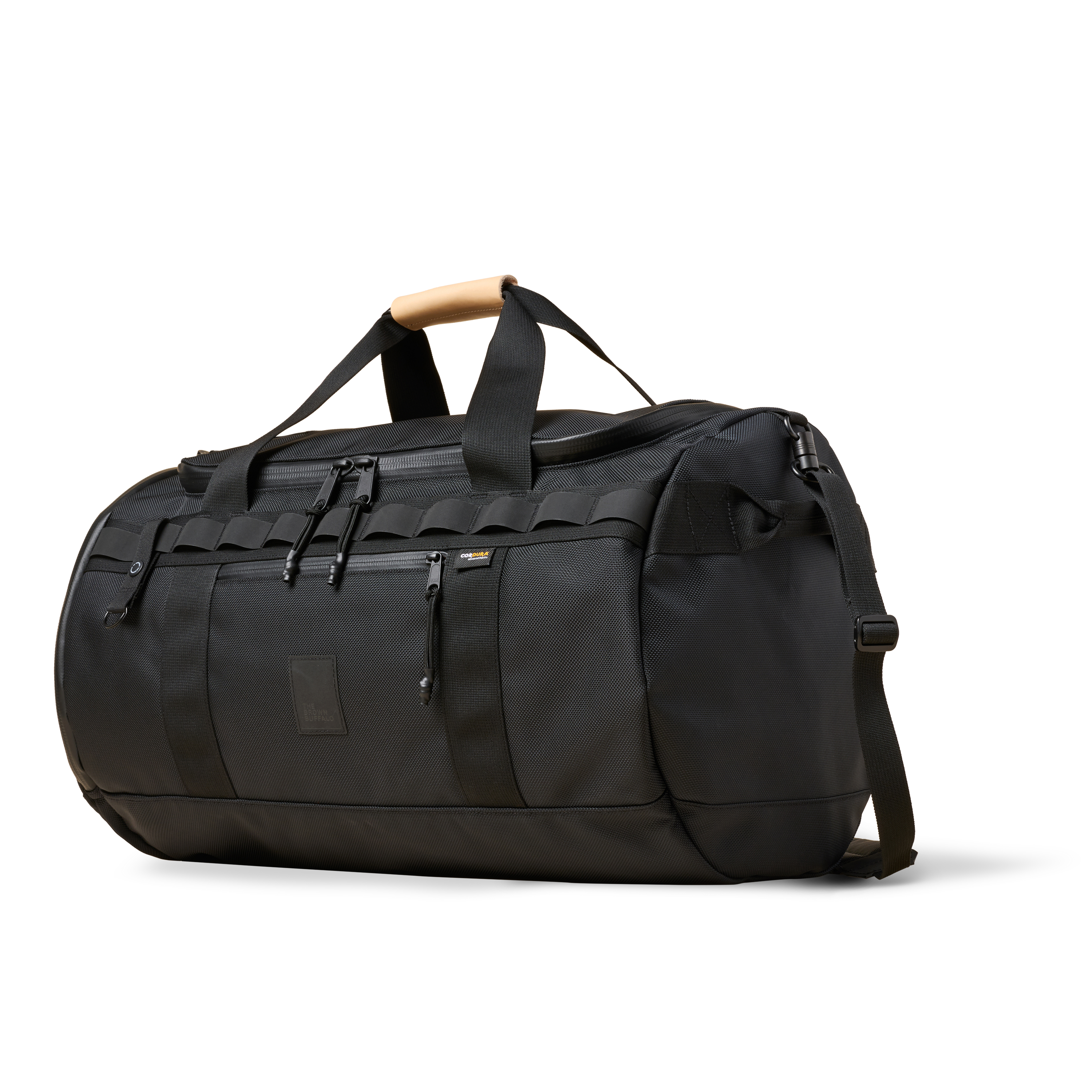 The Brown Buffalo Duffalo 50L travel duffel in Ballistic Black