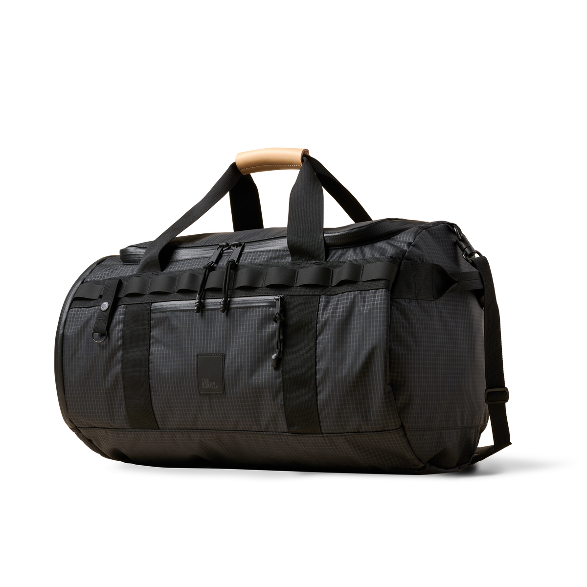 The Brown Buffalo Duffalo 50L travel duffel in Black Grid, view 2