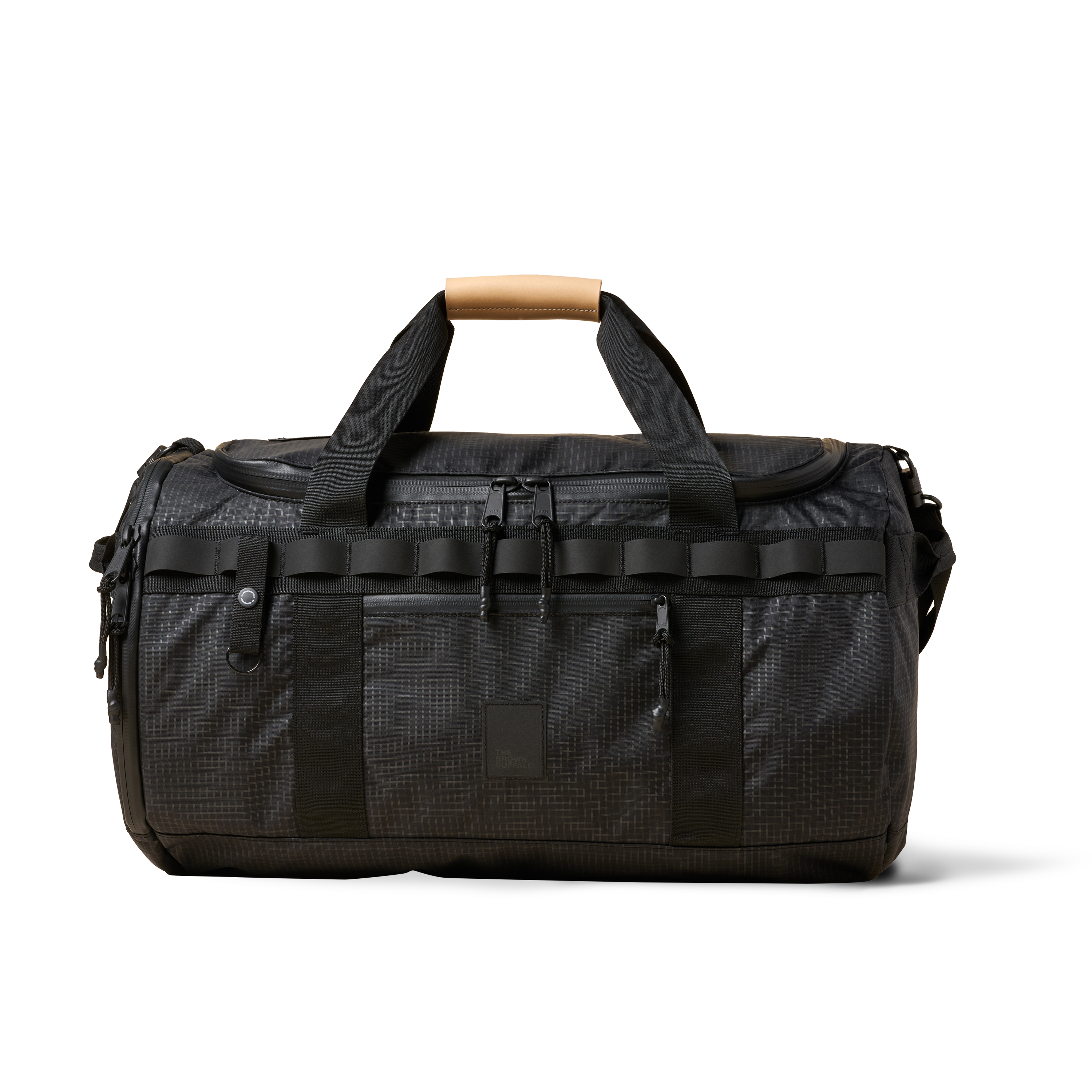 The Brown Buffalo Duffalo 50L travel duffel in Black Grid