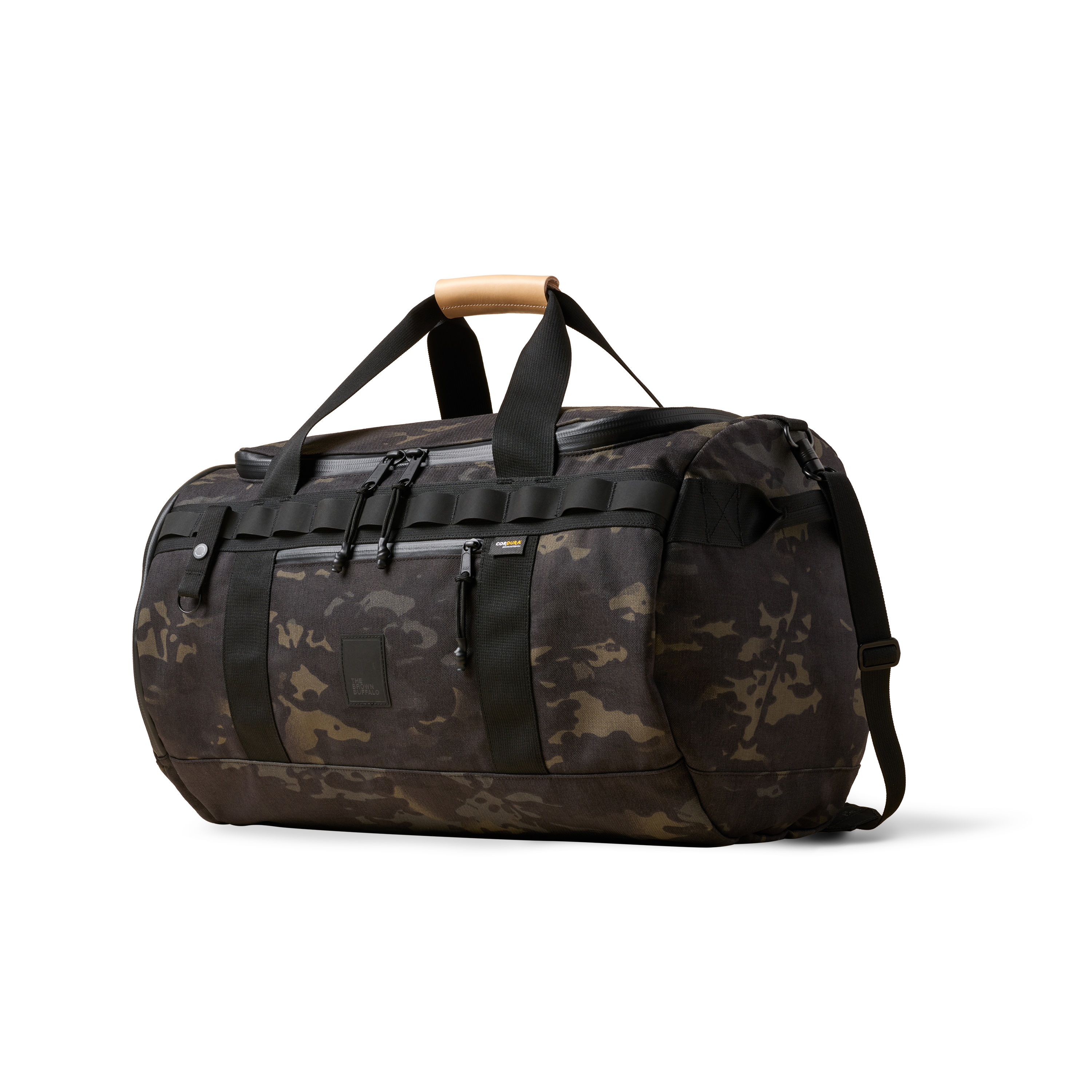 The Brown Buffalo Duffalo 50L travel duffel in Black Multicam