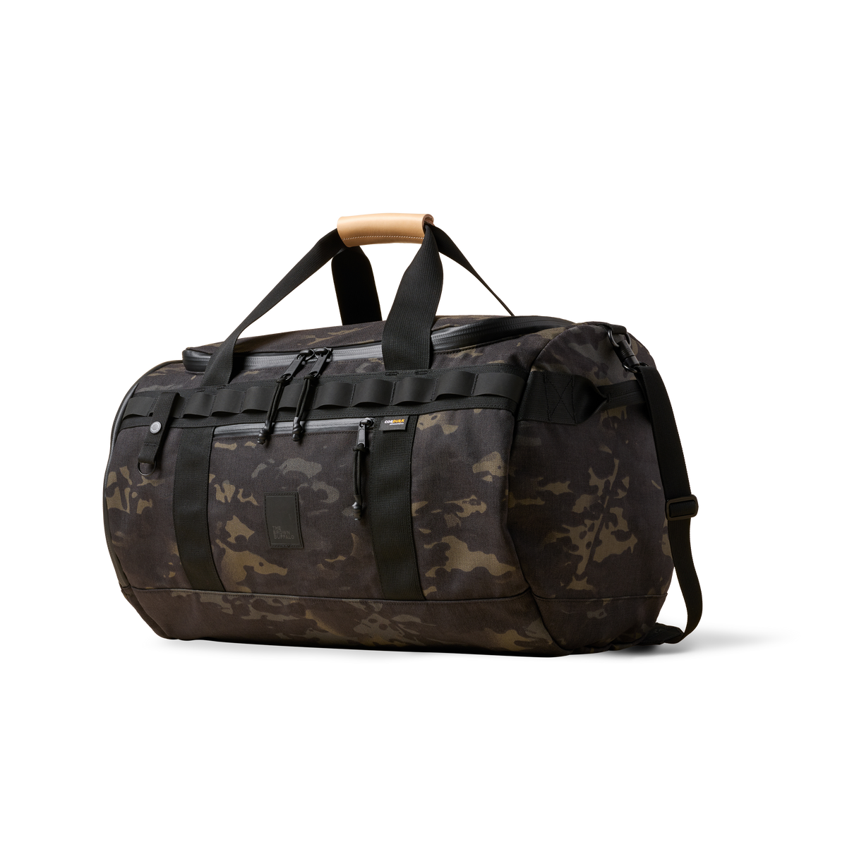 The Brown Buffalo Duffalo 50L travel duffel in Black Multicam