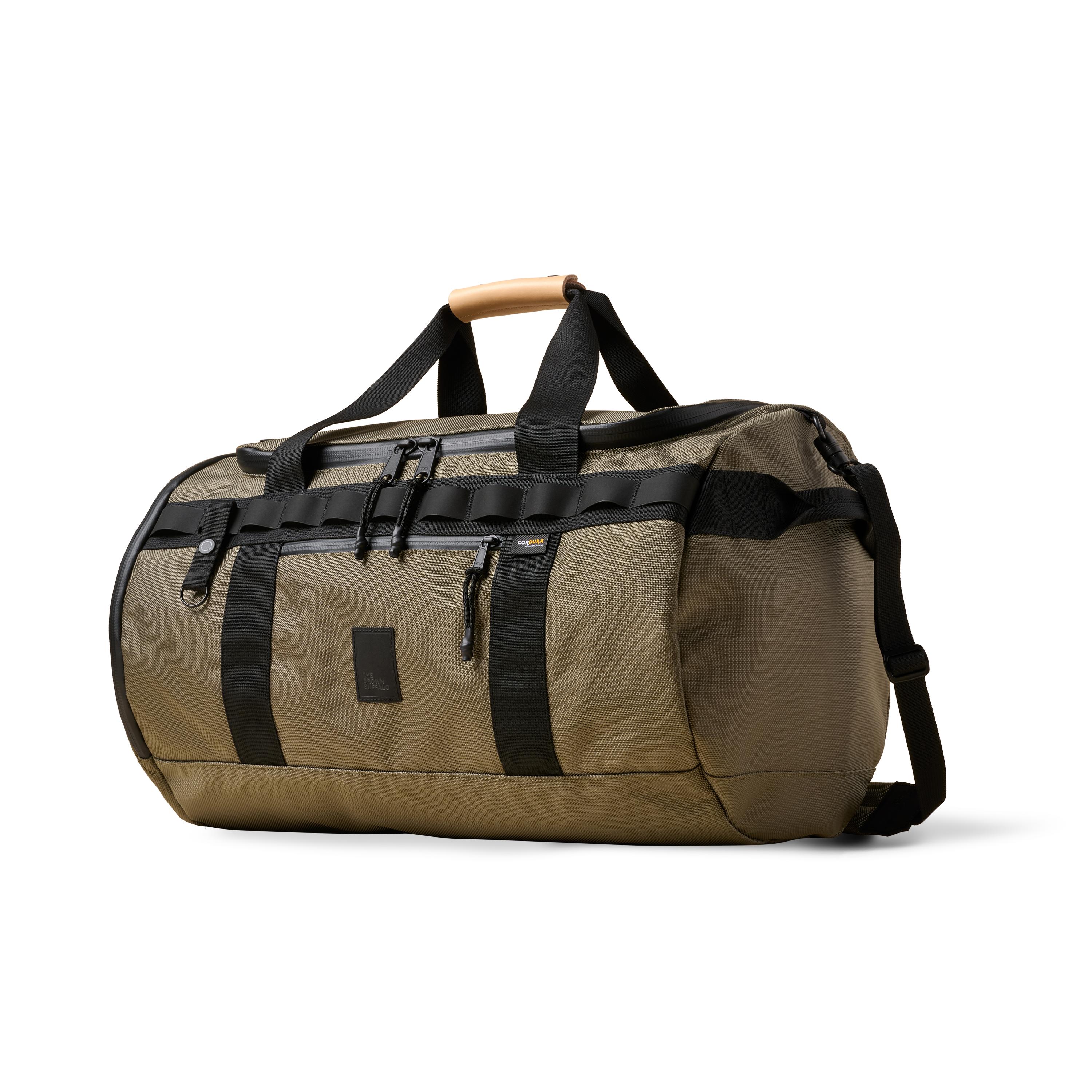 The Brown Buffalo Duffalo 50L travel duffel in Ranger Green Ballistic