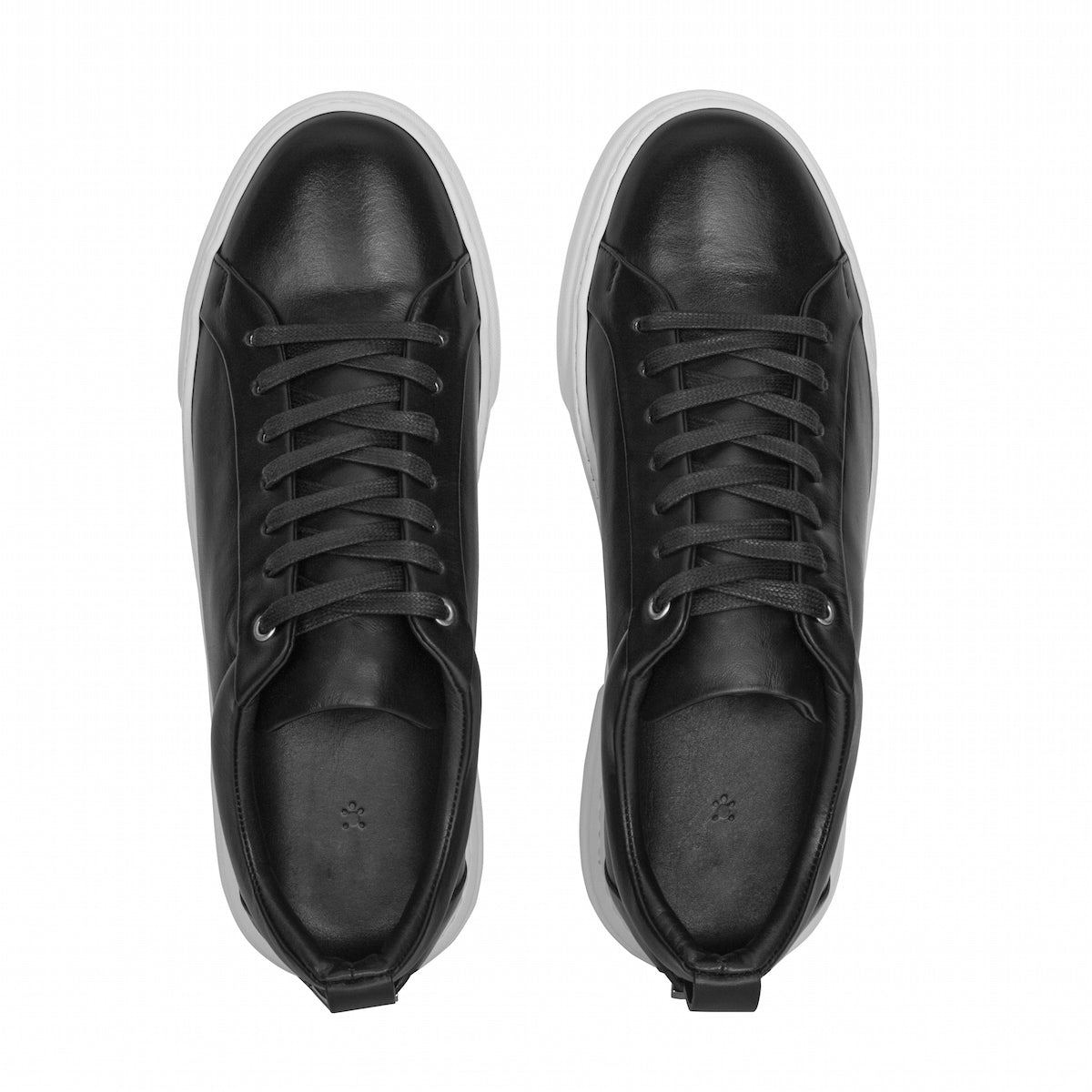 MOCALMO Men's Figaro Leather Sneaker in Black, view 6