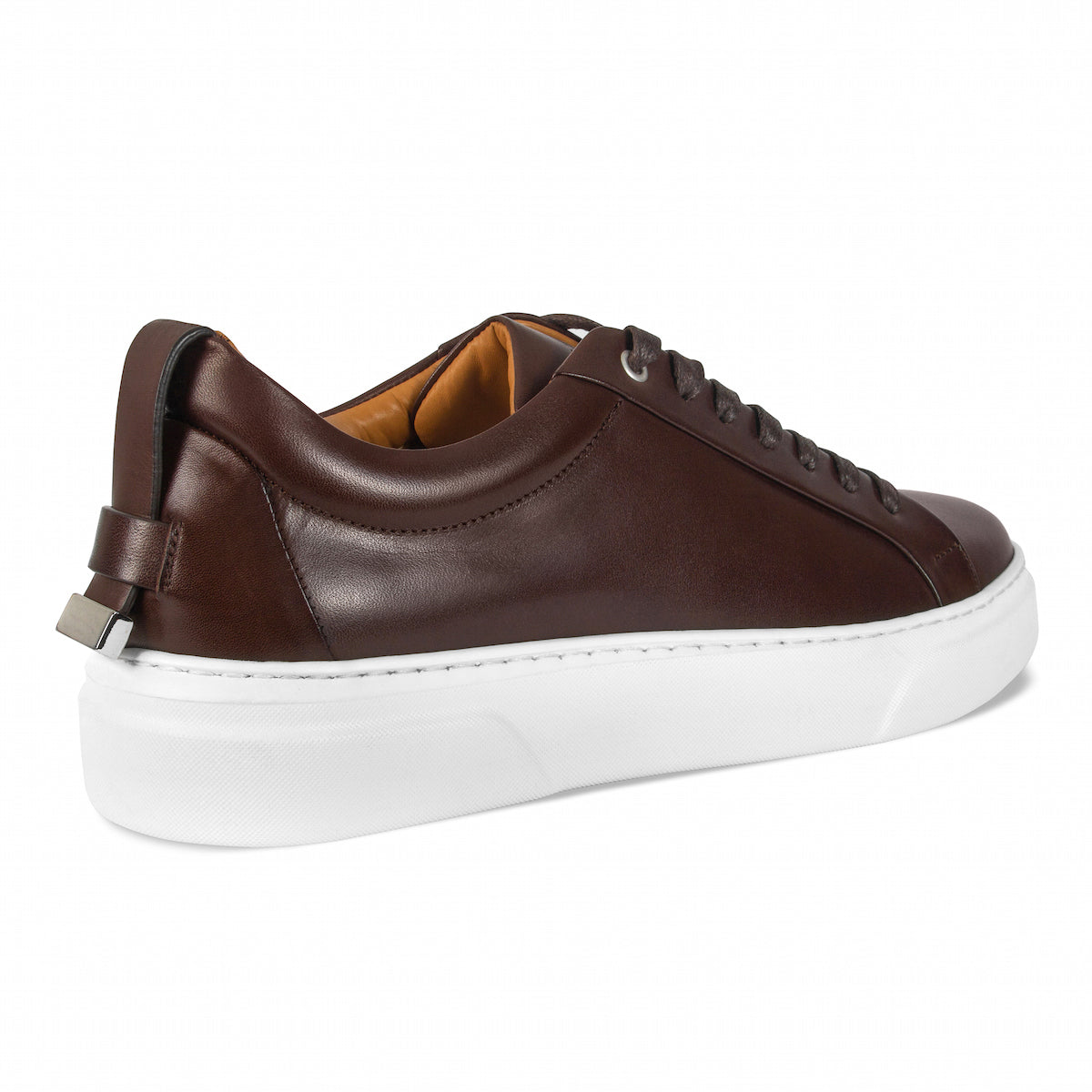 MOCALMO Men's Figaro Leather Sneaker in Espresso, view 4