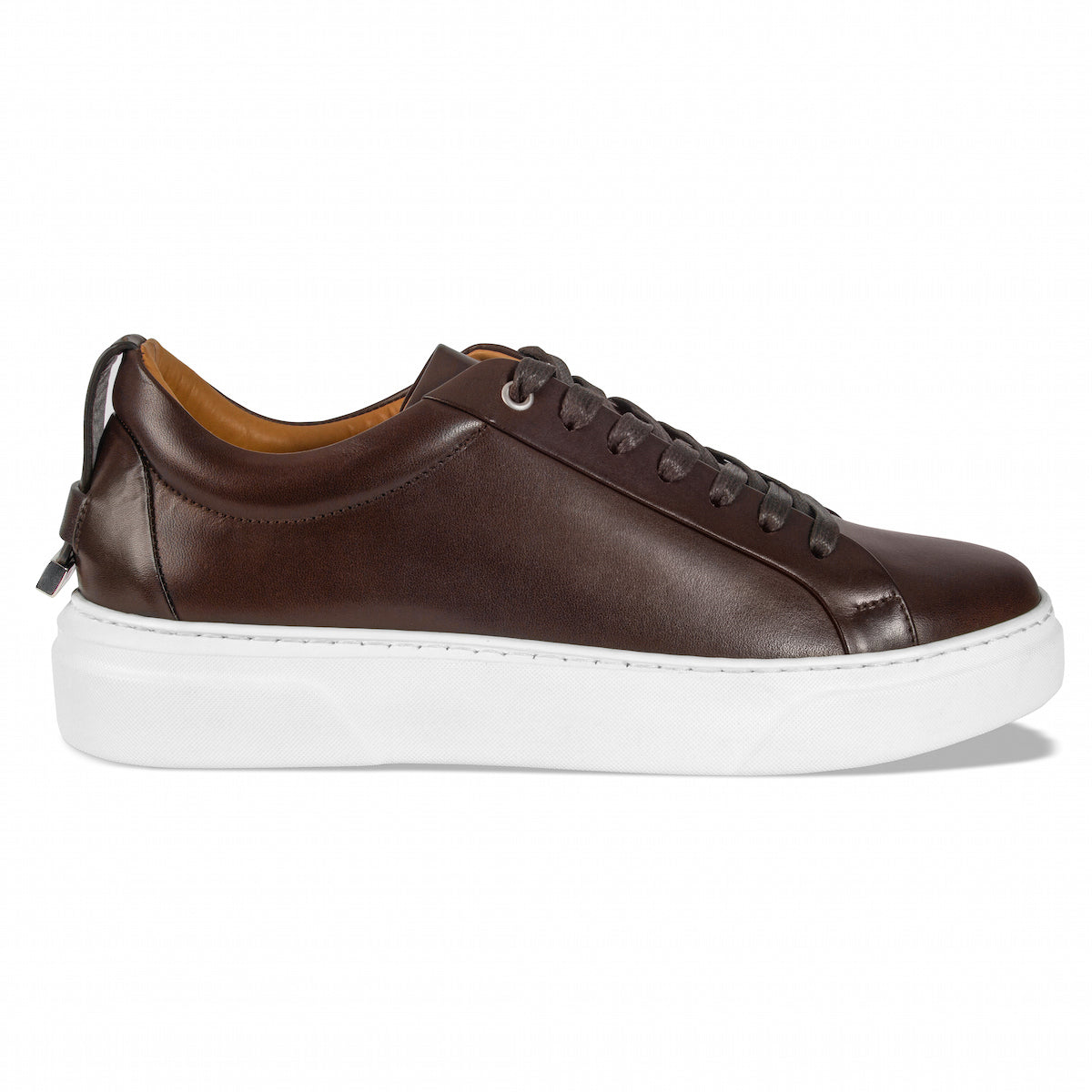 MOCALMO Men's Figaro Leather Sneaker in Espresso