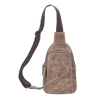 Crazy Horse Leather Sling Bag, Brown Small