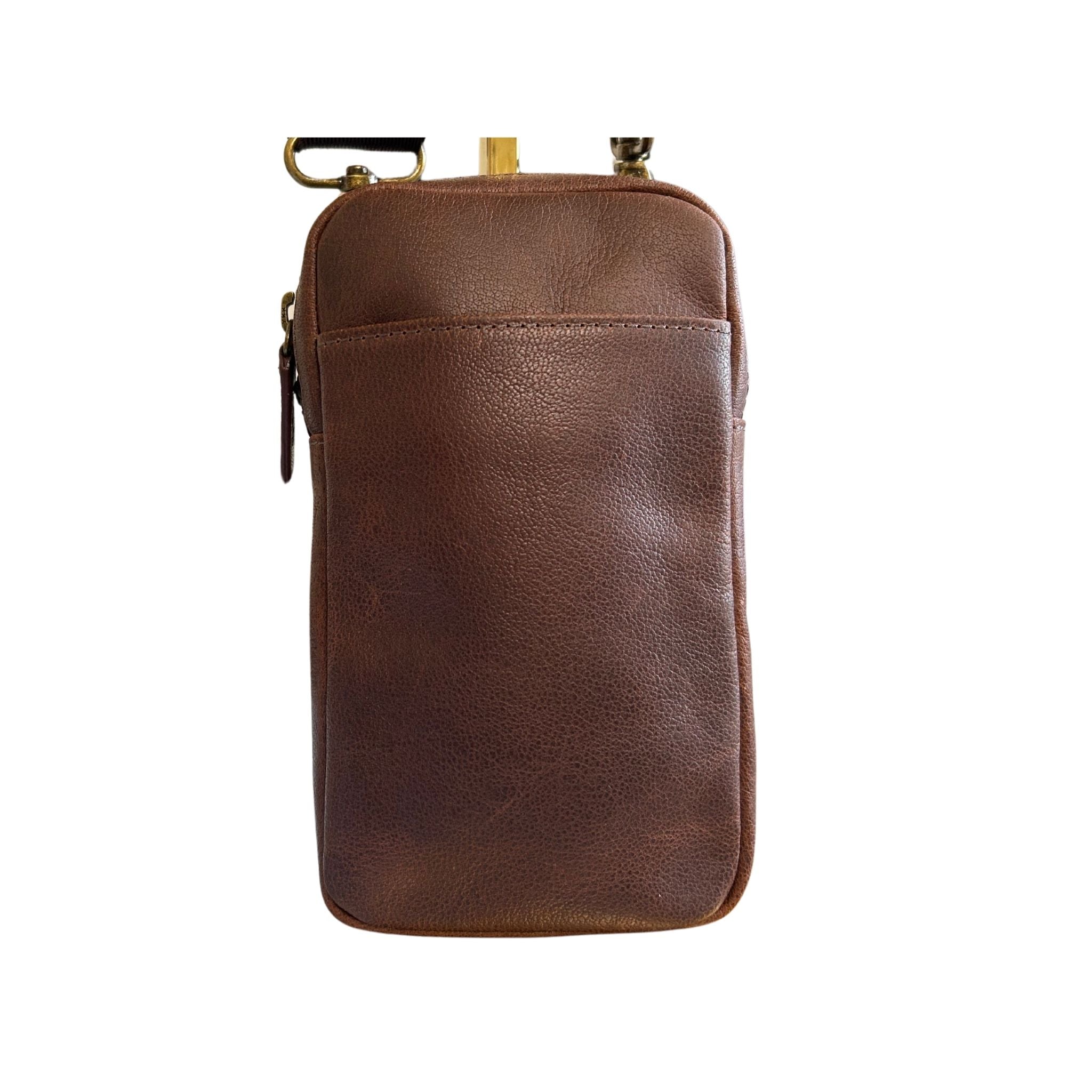 Miami Leathers Cambridge full grain leather crossbody phone pouch, image 1 of 6