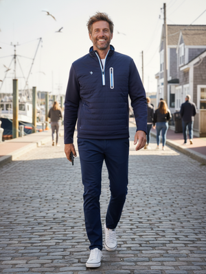 White Water Life Hampton Pullover Technical Layer in Navy, view 2