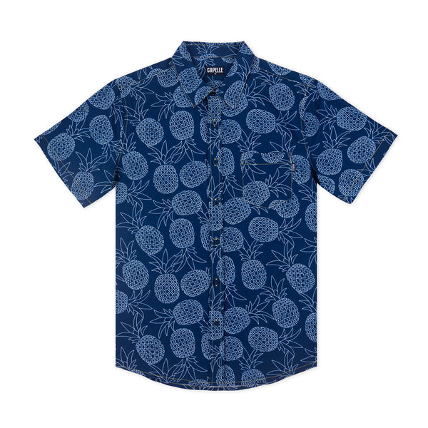 Blue Pineapple- Tailored Shirt